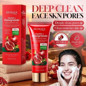 BIOAQUA petitide and pomegranate rejuvenating facial cleanser
